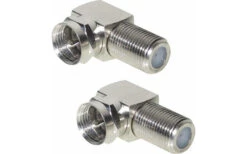 Berger Winkeladapter F-Stecker/F-Buchse, 90° (2er Set)